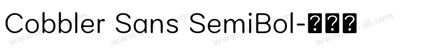 Cobbler Sans SemiBol字体转换